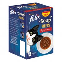 Felix Soup Filets Rund/ Kip/Lam kattensoep (6x48g) 4 x (6 x 48 gram)