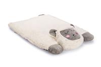 BEEZTEES Kitten Lama Casto - Kattenkussen - Pluche - Wit - 60X40X12 cm