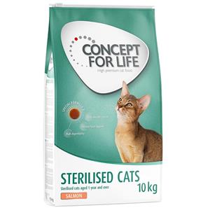 Concept for Life 10kg Sterilised Cats Zalm  Droogvoer Katten