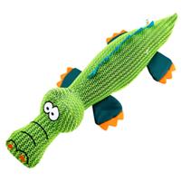 Honden-pluchespeelgoed Mesh krokodil, groen-blauw