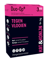 Exil Duo-Op spot-on anti-vlooienmiddel voor kat en konijn 80mg (4+ kg) 4 x 3 pipetten