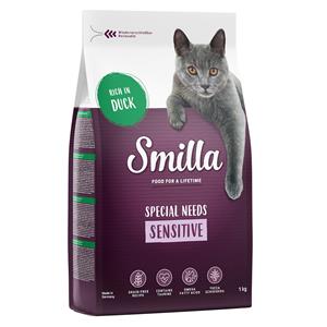 1kg Adult Sensitive Eend Smilla Kattenvoer Graanvrij