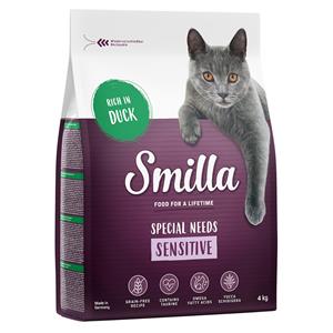 4kg Adult Sensitive Eend Smilla Kattenvoer Graanvrij