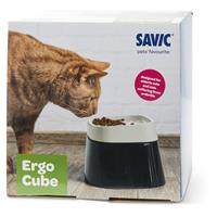 Savic Ergo Cube Food - Kattenvoerbak - 21x22x17.5 cm Zwart Wit