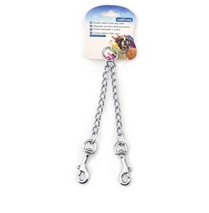 Nobleza Hondenriem splitter - Metaal - Ketting - Maat S - Lengte 2x17,5 cm