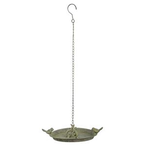 Vogelbad/voederschaal Hangend Metaal 24 Cm - Vogeldrinkschaal/voederbak