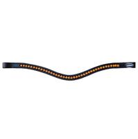 Stirnband Glitzer Curved > schwarz/gold