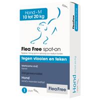 Flea Free Spot-On Hond 10-20 Kg 1 pip - Anti vlooien en tekenmiddel - Medium 10-20 Kg