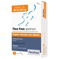 Flea Free Spot-On Hond 40-60 Kg 1 pip - Anti vlooien en tekenmiddel - Xlarge 40-60 Kg