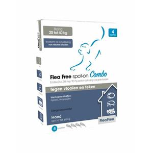 Flea Free Spot-On Combo für Hunde 20 - 40 kg 4 pipetten