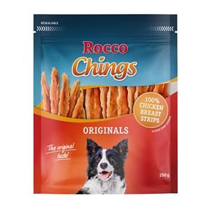 250g Chings Kipfilet in Repen Rocco Hondensnacks