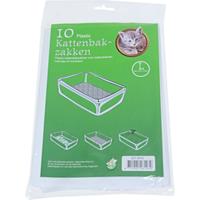 10 X Stuks Plastic Kattenbak Afvalzakken Wit 50 X 20 X 37 Cm - Kattenbakzakken - Voorkomt Vieze Geuren