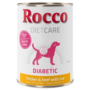 Rocco Diet Care Diabetic Kip & Rund met Rijst 400g Hondenvoer 6 x 400 g