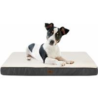 Juskys Hundebett Milow orthopädisch – Bezug abnehmbar & waschbar – Hundematte Hundesofa grau - 76 x 51 x 8 cm - Hundekissen kleine Hunde