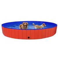 VIDAXL Hundepool Faltbar Rot 300x40 cm PVC