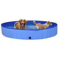 VIDAXL Hundepool Faltbar Blau 200x30 cm PVC