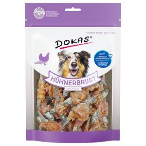 220g Kauwsnack Kippenborst met Vis Dokas Hondensnacks