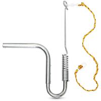 RELAXDAYS Fahrradleine mit Federpuffer, Abstandhalter, für Hunde, verstellbar, H x B x T: 47 x 21,5 x 5 cm, silber-gelb