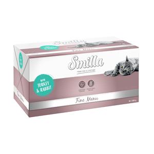 24x100g Kalkoen & Konijn Smilla Fine Menu Kattenvoer nat