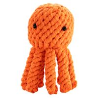 Laboni Hundespielzeug Thaddäus Tintenfisch orange, Länge: ca. 15 cm