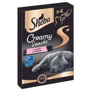 Sheba 20% korting!  Creamy Snacks - Zalm (4 x 12 g)