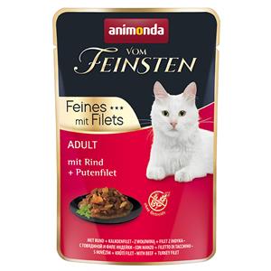 Animonda Vom Feinsten Adult 18 x 85 g Kattenvoer - Met Rund + Kalkoenfilet