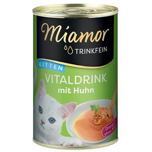 Voordeelpakket Miamor Trinkfein Vitaliteitsdrank 24 x 135 ml -  Kip voor kittens