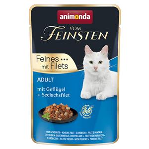 18x85g Adult Gevogelte/Koolvisfilet animonda Vom Feinsten Kattenvoer