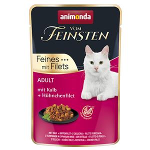 18x85g Adult Kalf/Kipfilet animonda Vom Feinsten Kattenvoer