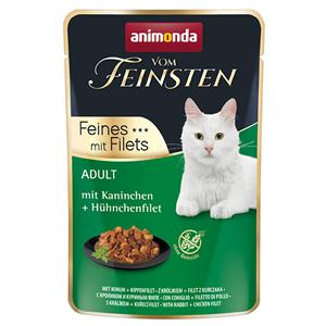 18x85g Adult Konijn/Kipfilet Animonda Vom Feinsten Kattenvoer