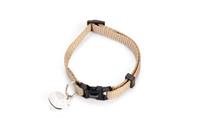 Beeztees Uni - Kattenhalsband - Nylon - Beige - 30x1x0,2 cm