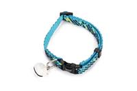 Beeztees Memphis - Kattenhalsband - Nylon - Lichtblauw - 30x1x0,2 cm