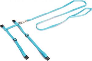 Beeztees nylon kattentuigje Uni - Lichtblauw - 27-45 cm x 10 mm