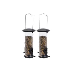 Pro Garden 2x Stuks vogel voedersilo 23 cm -