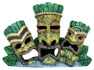 Superfish Deco Tiki Triple Brown - Handgeschilderde Milieuvriendelijke Aquariumdecoratie