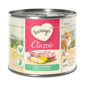 6x200g Kitten Konijn & Kip Feringa Kattenvoer
