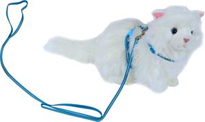Kittentuig nylon met lijn neon blauw reflecterend - Gebr de boon