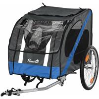PawHut Fahrradanhänger für Haustiere Hundeanhänger unter 36 kg Wetterfestes Blau - 