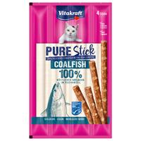 Vitakraft Pure Stick koolvis kattensnack (4 x 5 g) 2 verpakkingen