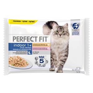 20% korting! Op een verpakking Perfect Fit Natvoer - Sterilise Indoor Mix Pack - 4 x 85 g