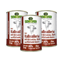 Schecker Hundemenü - Kalbsallerlei mit Hüttenkäse, Apfel und Küchenkräutern