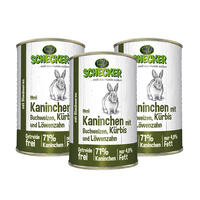 Schecker Hundemenü - Kaninchen mit Buchweizen, Kürbis und Löwenzahn