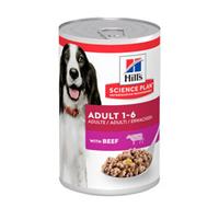 Hill's Adult nat hondenvoer met rund blik 2 trays (24 x 370 g)