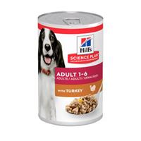 Hill's Adult nat hondenvoer met kalkoen blik 3 trays (36 x 370 g)
