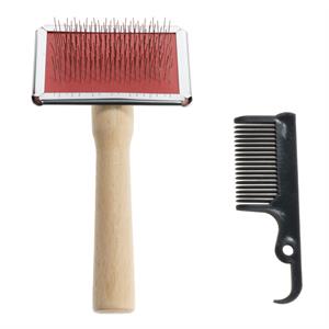 Zooplus Exclusive Zachte borstel met borstelreiniger L 12 x B 5,5cm