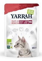 YARRAH cat biologische filets met rund in saus 14X85 GR