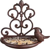 Best for Birds Wand vogelbad/voederschaal gietijzer 18 cm - Vogelvoederhuisjes