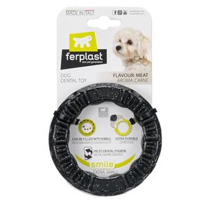 Ferplast Smile Kauwring, zwart XS: Ø8,5x1,7cm Hond