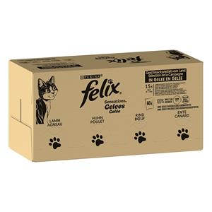 120x85g Variatie v/h Land Felix "Sensations" Maaltijdzakjes Kattenvoer