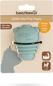 Beeztees sumo mini play - hondenspeelgoed - rubber - groen - 4,5x4,5x6 cm